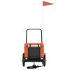 Pet Bike Trailer Orange and Black Oxford Fabric and Iron